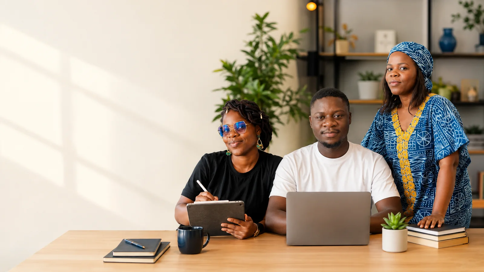 Apprenants et enseignants Sookul réunis dans un espace de travail moderne